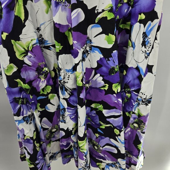 Buenos Ninos B&N Purple Floral Midi Dress Size XL - Picture 6 of 11